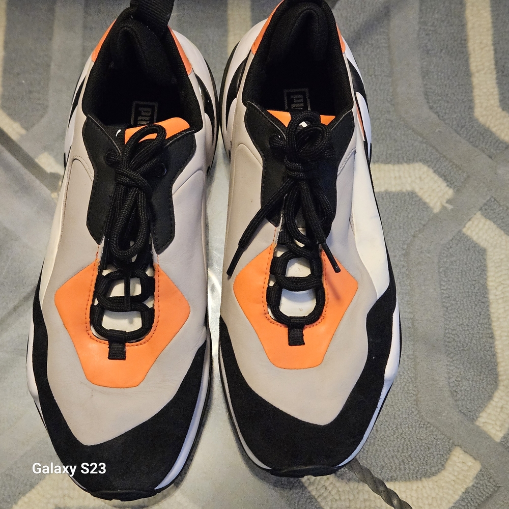 Puma Thunder Black and Orange Athletic Shoes